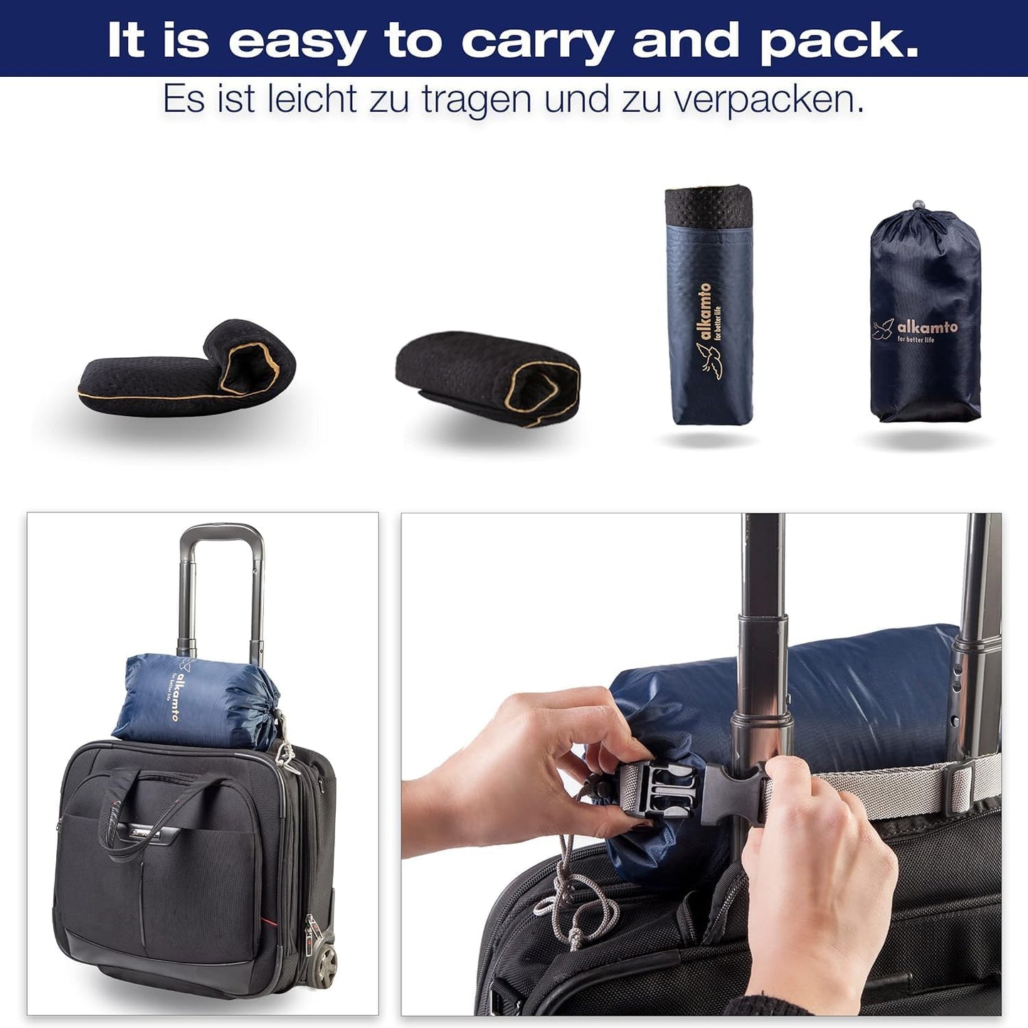 CampEase Portable Memory Travel Pillow