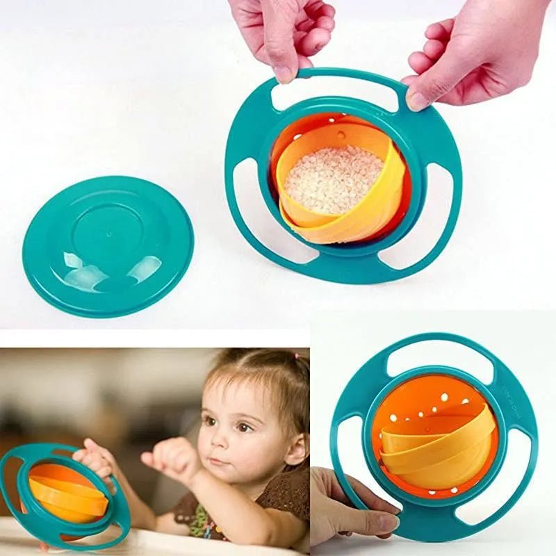Kids Universal Gyro Bowl: The Spill-Proof, Fun Feeding Solution - Ceedalles