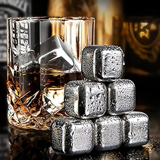 Metal Reusable Beverage Chiller Cubes - Set of 8 Pieces - Ceedalles